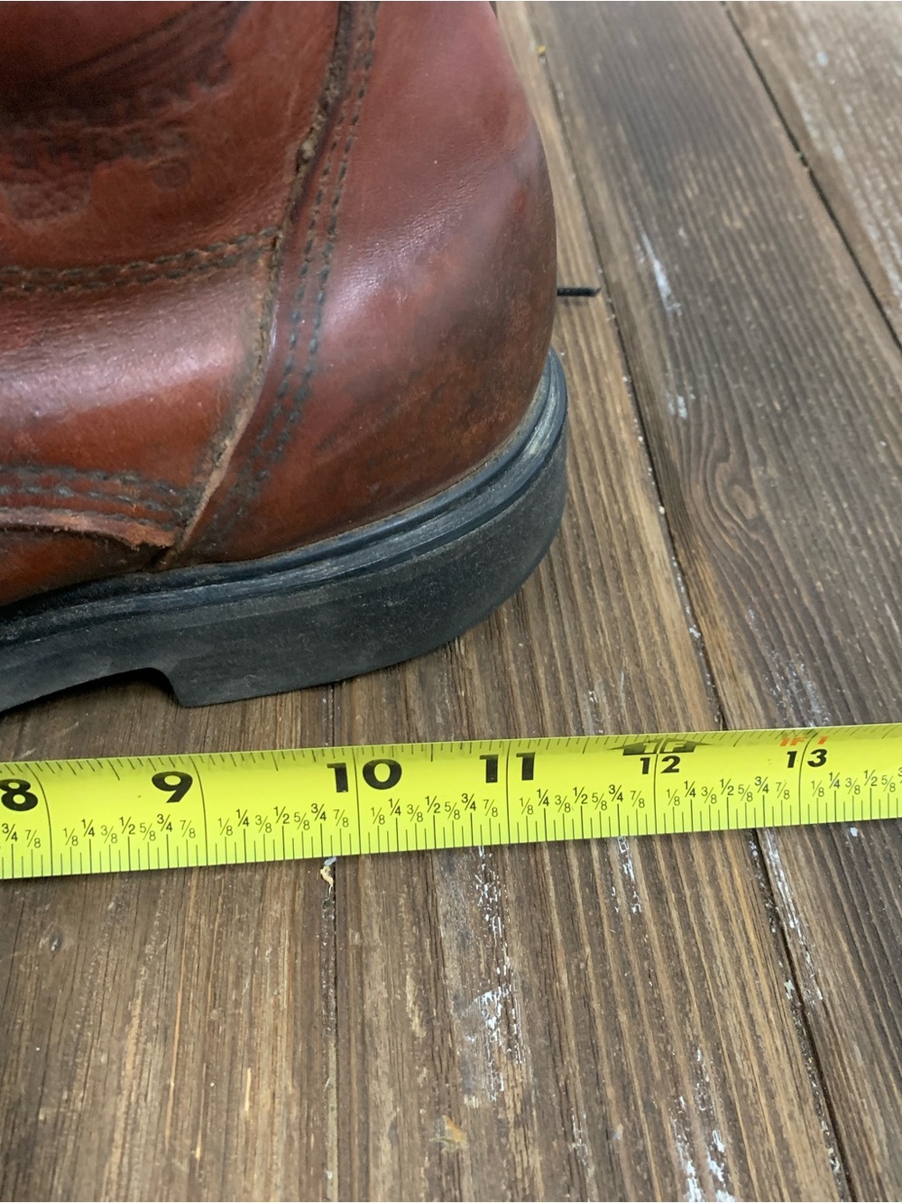 Red Wing Shoes Men's Rustic Brown Leather Moc Toe Work Boots - Picture 7 of 10